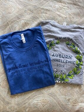 Auburn University Greek Life Panhellenic Crewneck Tees - Set of 2